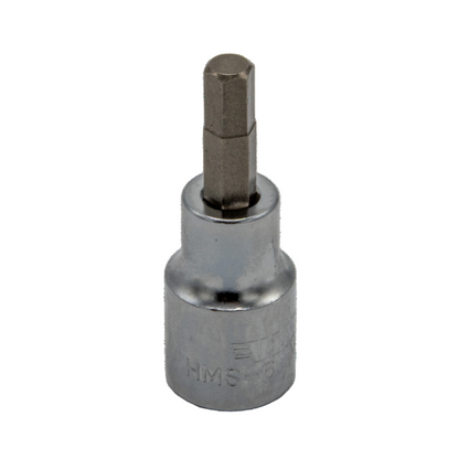 Hex Bit, Satin Chrome 3/8” sq. dr. Bit Holder (3mm-9mm)