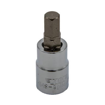 Hex Bit, Satin Chrome 3/8” sq. dr. Bit Holder (3mm-9mm)