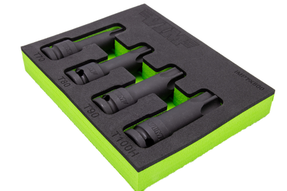 1/2″ Drive Impact TORX® Drivers, T70,T80,T90,T100, One Piece Drivers, 3″ Long