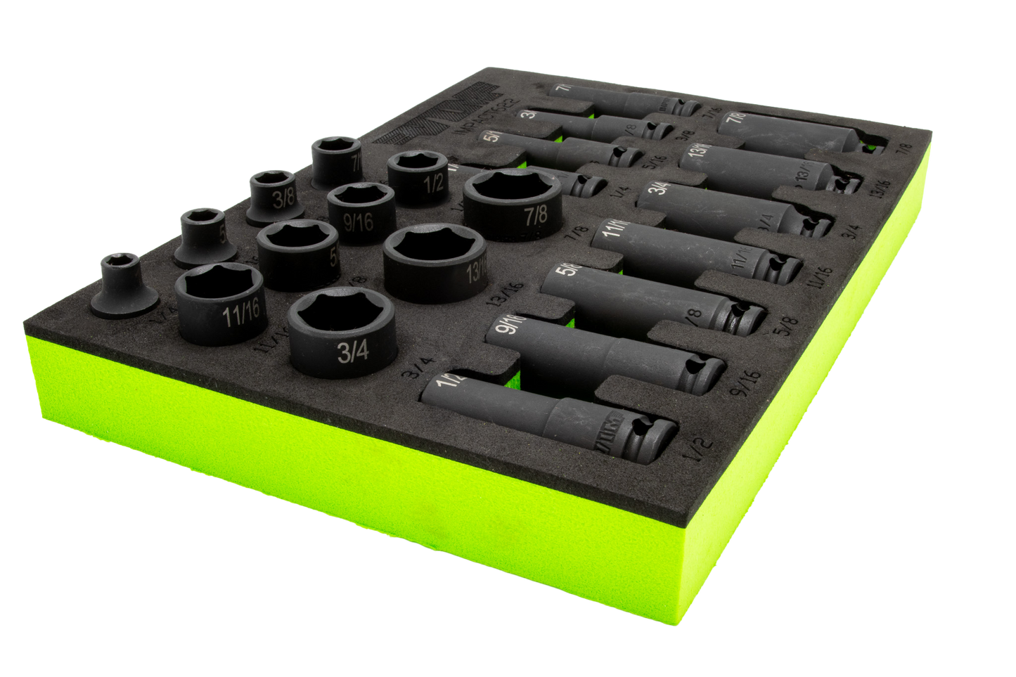 22 Piece 3/8″ Drive SAE Impact Socket Set