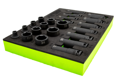 22 Piece 3/8″ Drive SAE Impact Socket Set