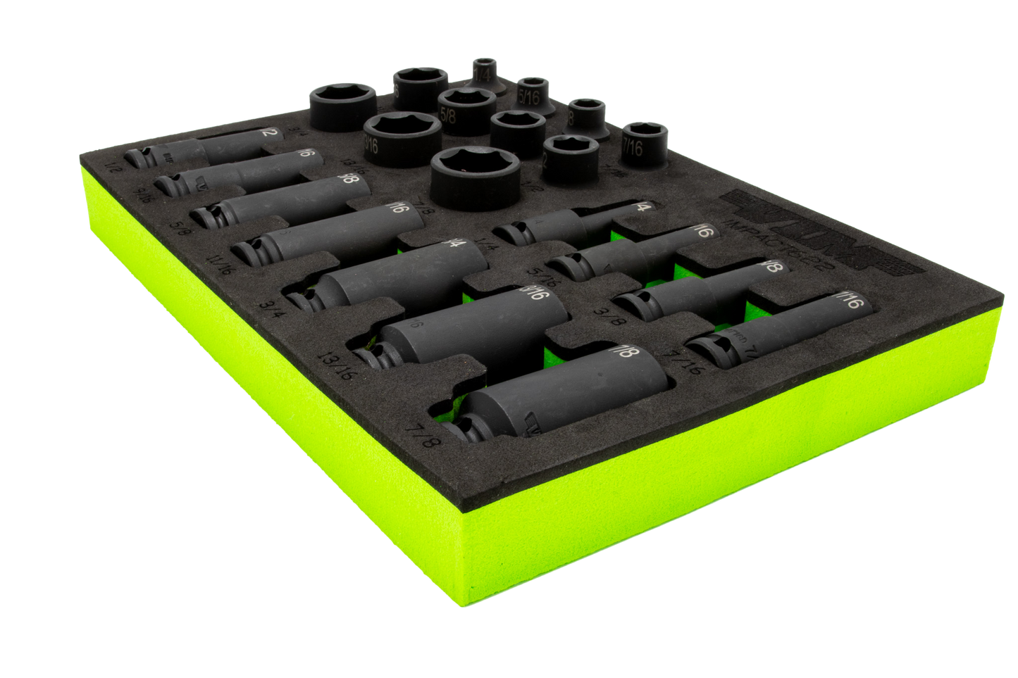 22 Piece 3/8″ Drive SAE Impact Socket Set