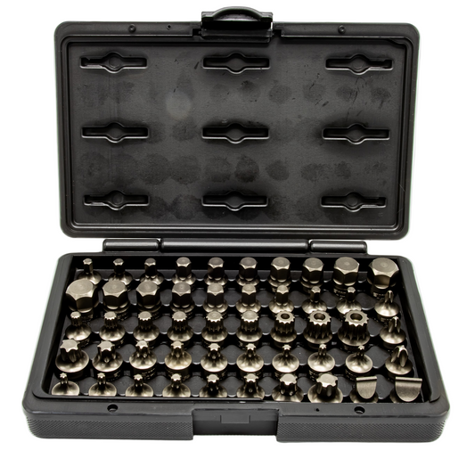 Impact Master Set, 50 Piece, Half Cut Torx, Hex, Flat, Philips, & XZN Drivers, 3/8″ Sq. Dr.