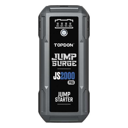TOPDON 2500 Peak Amp Battery Jump Starter, Power Bank, & Flashlight