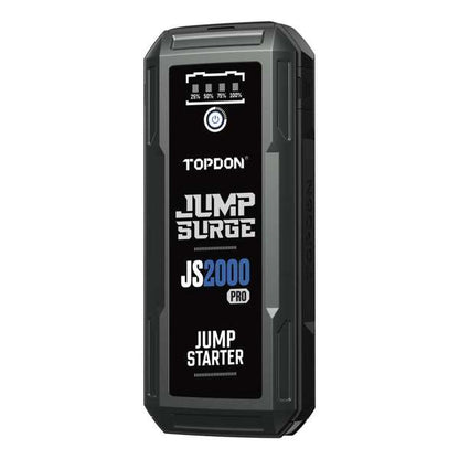 TOPDON 2500 Peak Amp Battery Jump Starter, Power Bank, & Flashlight