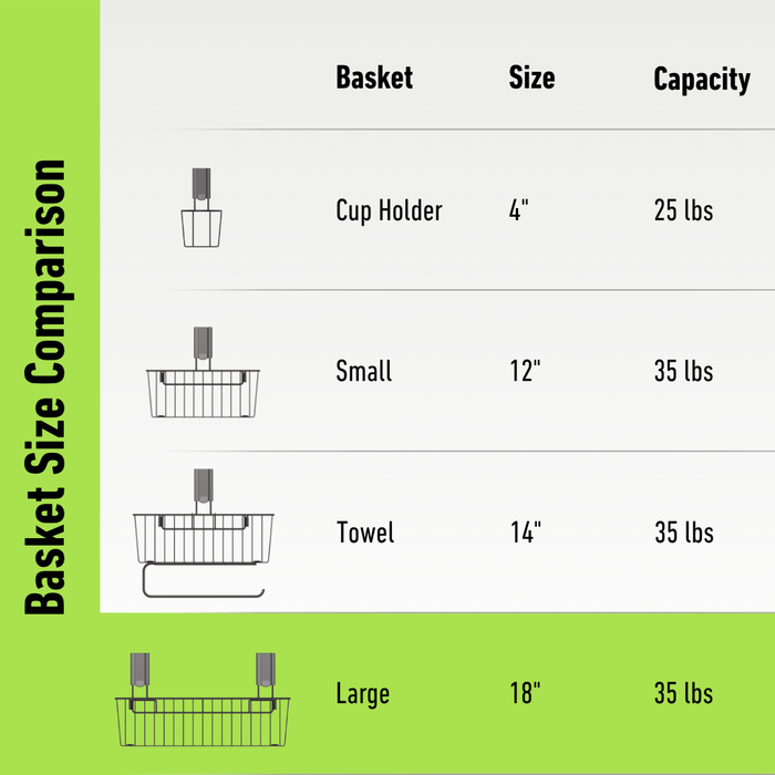 Large Utility Magnetic Basket - Holds up to 35 lbs
