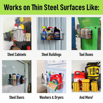 Large Utility Magnetic Basket - Holds up to 35 lbs