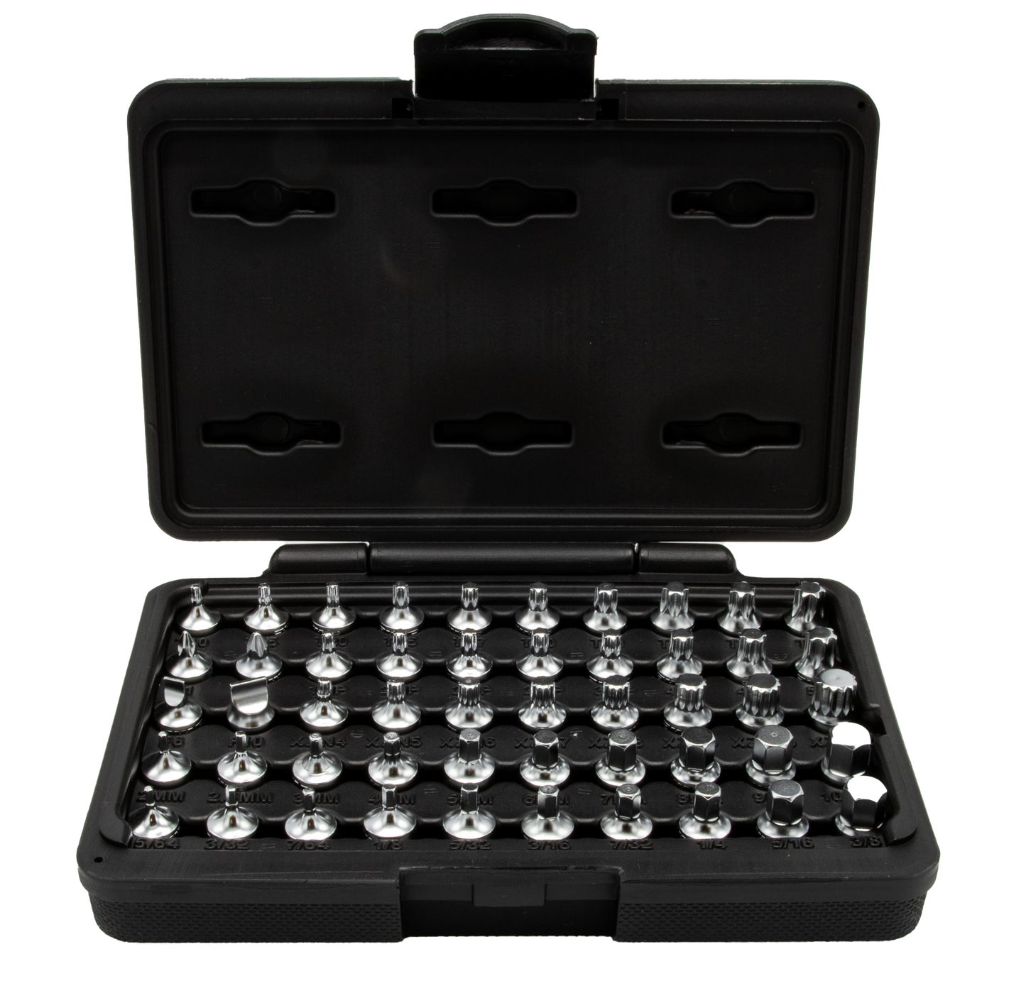 Elite 50 pc Mechanics Master Set, all 1/4″ drive and 20mm OAL, TORX®, TORX® Plus, XZN Hex flat Philips