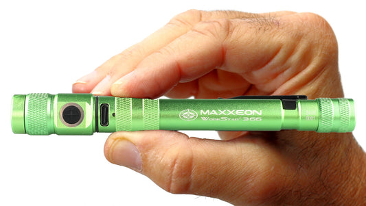 WorkStar® 366 Rechargeable LED Zoom Penlight/Inspection Light USB-C - GREEN