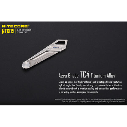 Nitecore NTK05 Titanium Folding Scalpel Keychain Knife