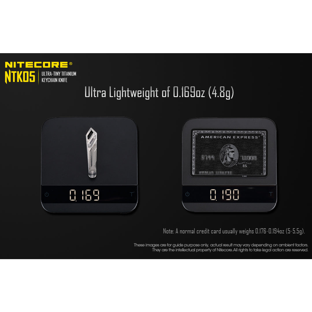 Nitecore NTK05 Titanium Folding Scalpel Keychain Knife