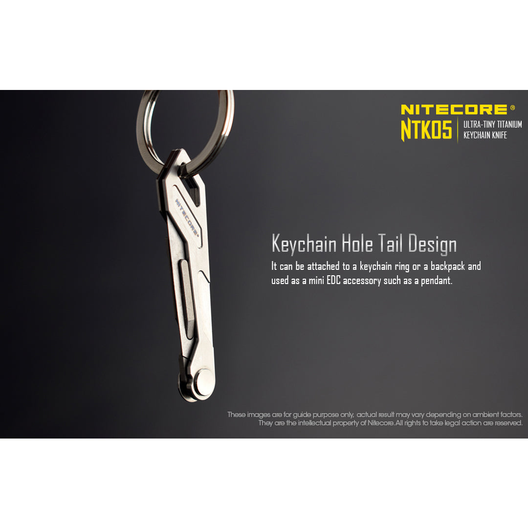 Nitecore NTK05 Titanium Folding Scalpel Keychain Knife
