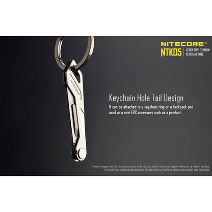 Nitecore NTK05 Titanium Folding Scalpel Keychain Knife