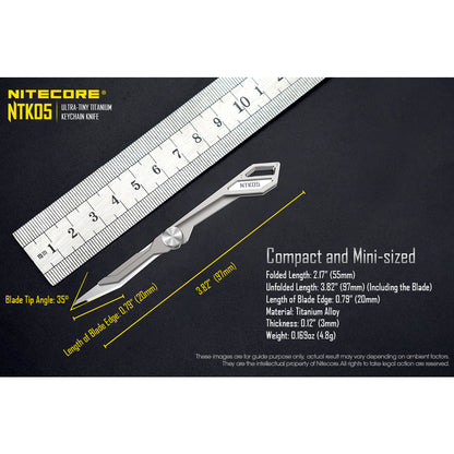 Nitecore NTK05 Titanium Folding Scalpel Keychain Knife