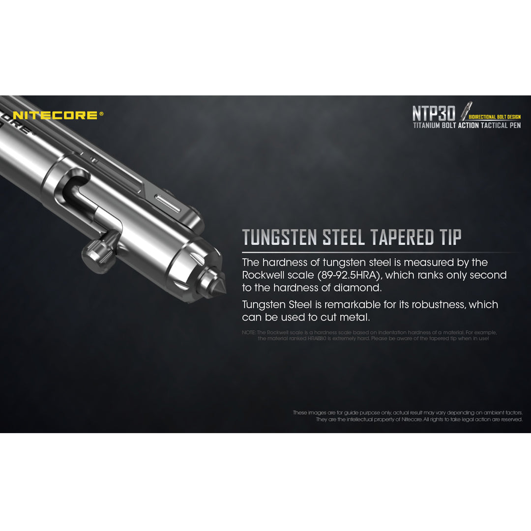 Nitecore NTP30 Titanium Bidirectional Bolt Action Tactical Pen