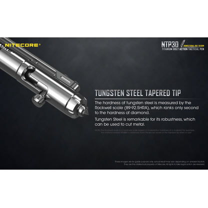 Nitecore NTP30 Titanium Bidirectional Bolt Action Tactical Pen
