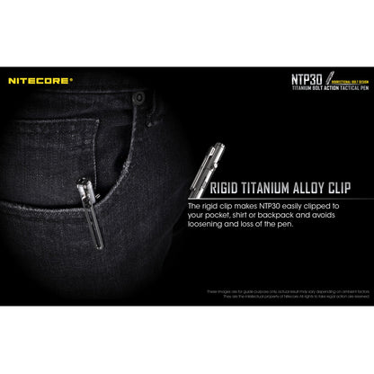 Nitecore NTP30 Titanium Bidirectional Bolt Action Tactical Pen