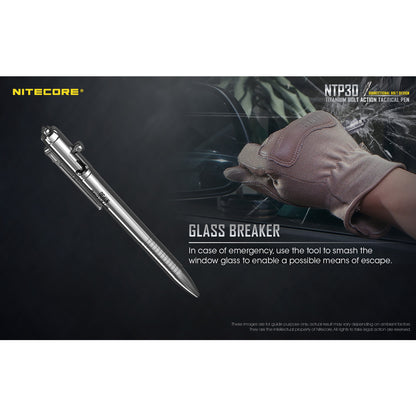 Nitecore NTP30 Titanium Bidirectional Bolt Action Tactical Pen
