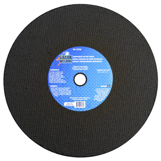 5 PK | Cut-Off Wheel – Aluminum Oxide – Double Reinforced – 14″ x 1/8″ x 1″ – 36 Grit