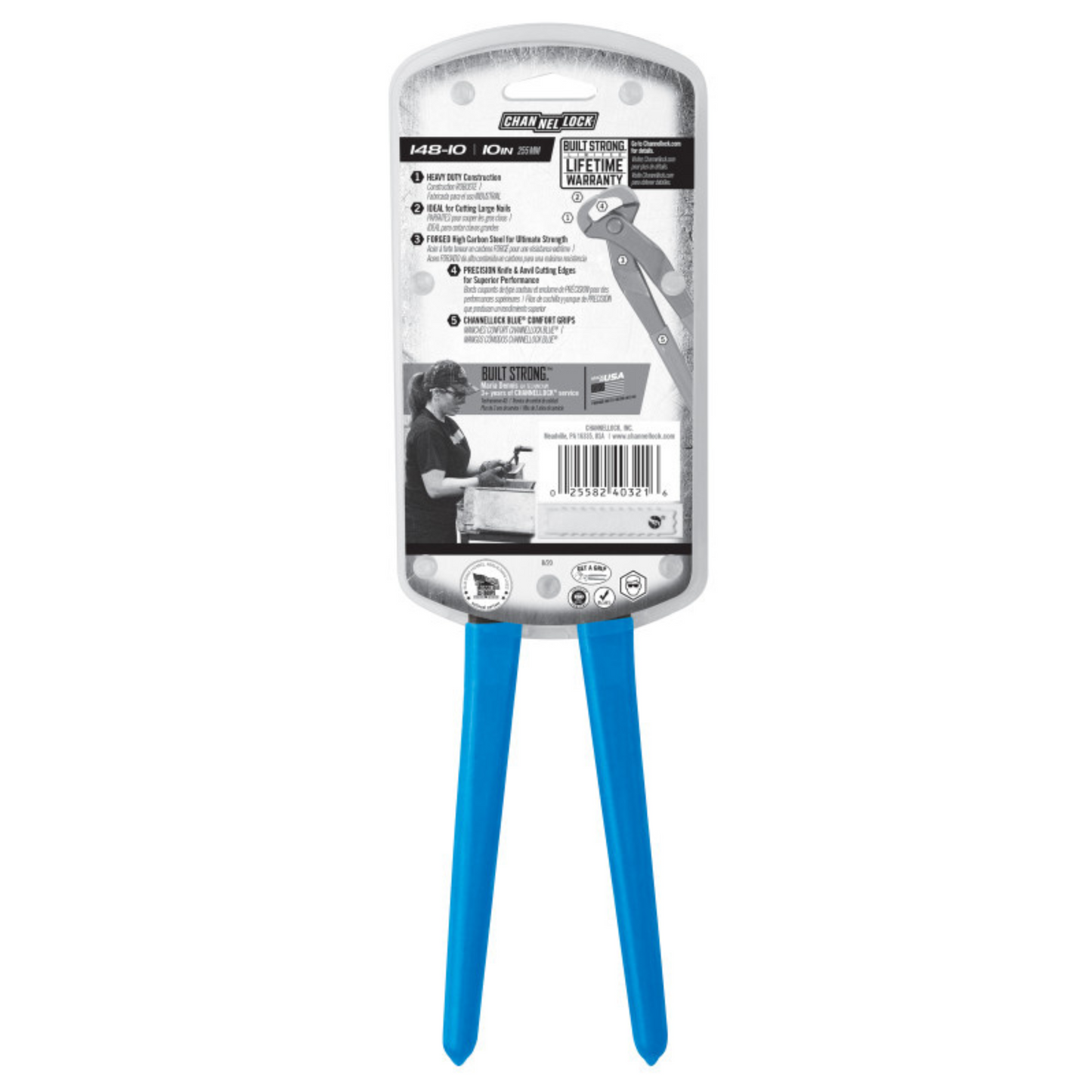 Channellock 10-Inch End Nipper Cutting Pliers