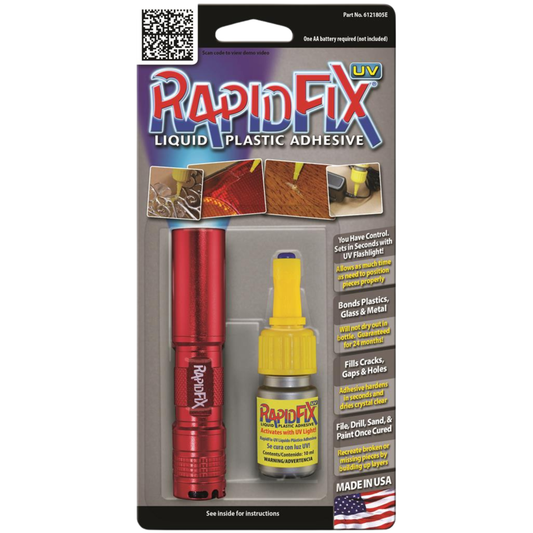 RapidFix - UV 10 ml w/ Flashlight (Single Pack, 12 Pack, Case of 6 / 12-Packs)