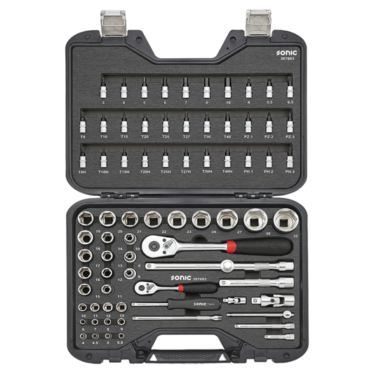 Sonic Tools - MCS Metric Combination Set 1/4'' 1/2'', 76-pcs