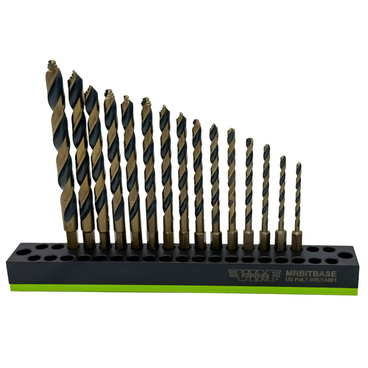 15 Piece Power Drive M35 Drill Bit Set with Magnetic Base