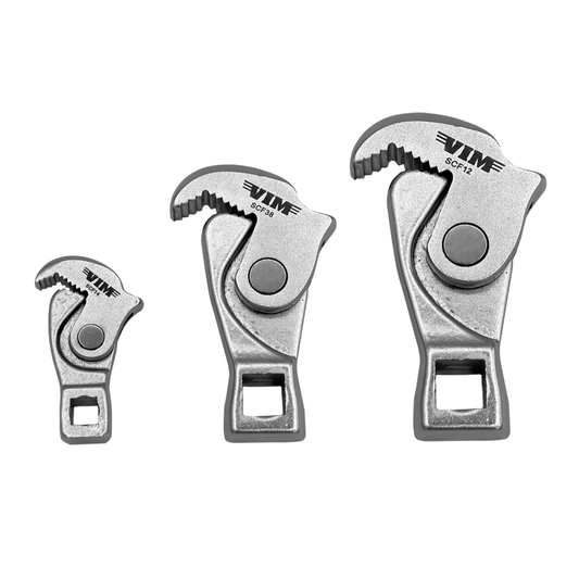 3 PC. SPRING-LOADED CROWFOOT SET  (1/4”, 3/8” & 1/2”)