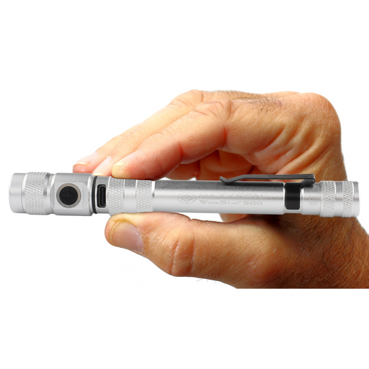 WorkStar® 369 Rechargeable LED Zoom Penlight/Inspection Light USB-C - SILVER