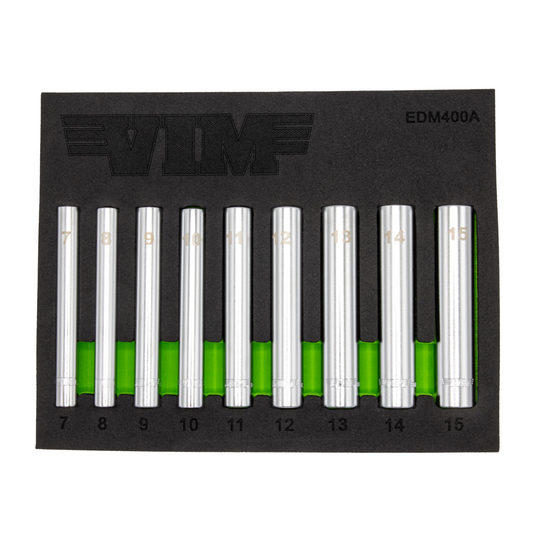 9 pc. 1/4'' Extra Deep 6 pt. Metric Socket Set - 1/4'' dr. (7 - 15mm)