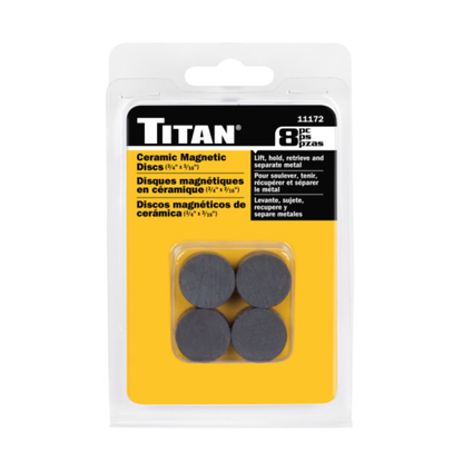 8 pc. 3/4 in. Ceramic Magnetic Discs (11172)