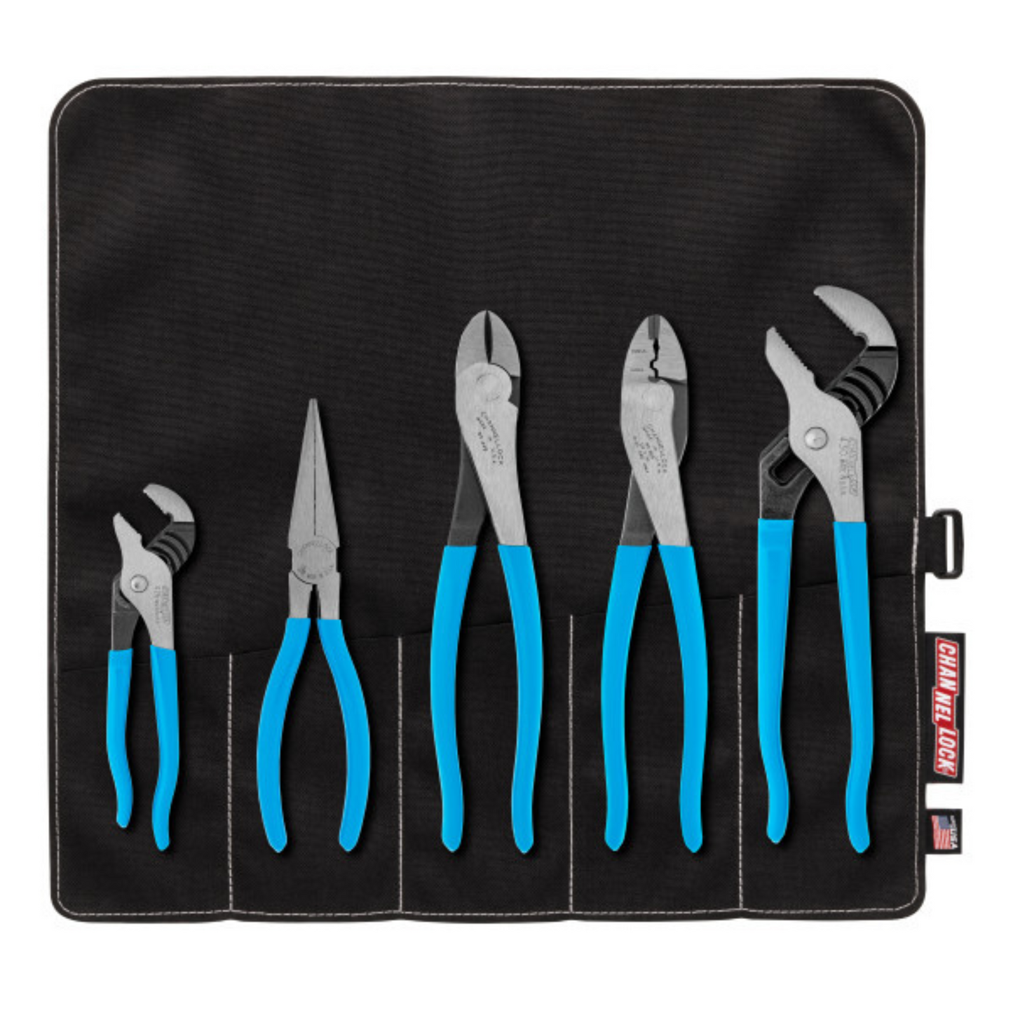 Channellock 5pc Professional Tool Set with Tool Roll