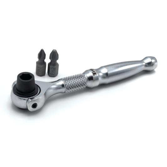 1/4 in. Drive Ratcheting Swivel Head Micro Bit Driver