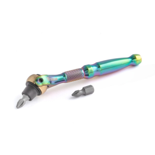 1/4 in. Drive Titanium Swivel Head Ratcheting Micro Bit Driver