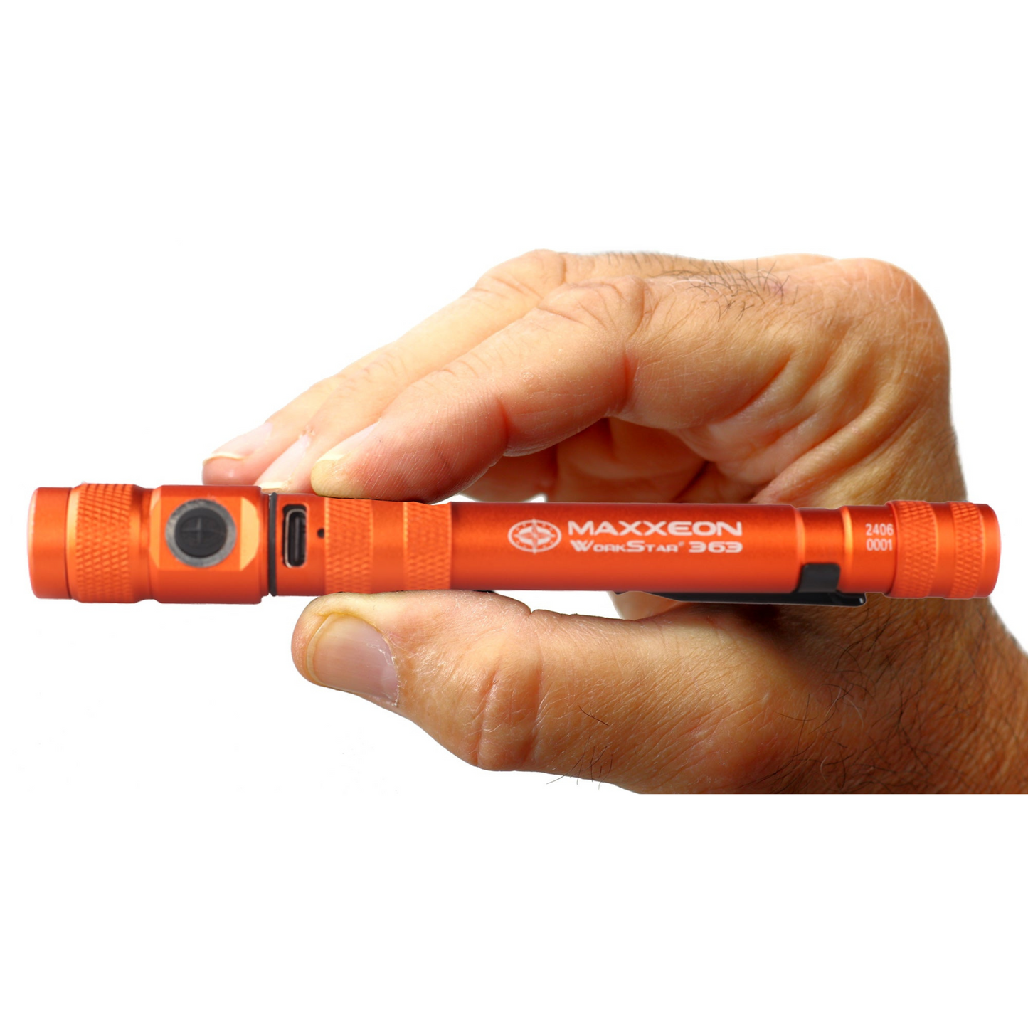 WorkStar® 363 Rechargeable LED Zoom Penlight/Inspection Light USB-C - ORANGE