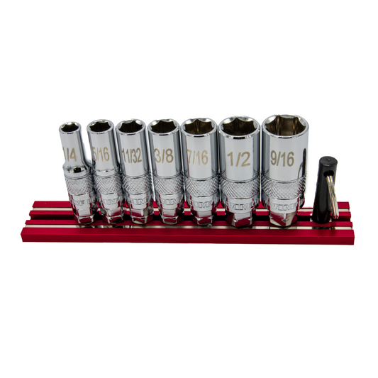 Dual Drive Deep SAE Socket Set – 1/4" Square Drive, 11mm & 13mm Hex Outer Drive (1/4" - 9/16")
