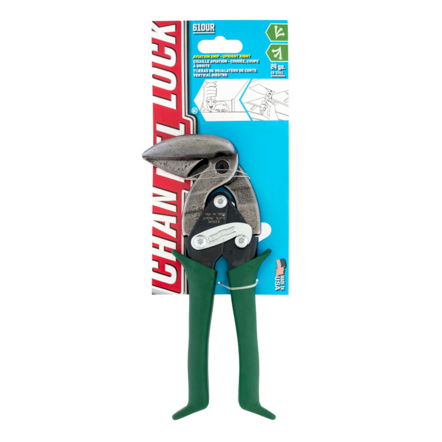 Channellock 10-Inch Upright Right Aviation Snip