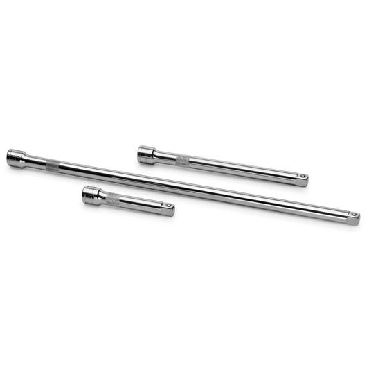 3 Piece 1/2" Drive Chrome Extension Set