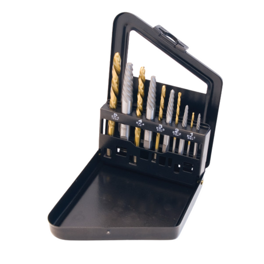 10 pc. Screw Extractor/Left Hand Drill Bit