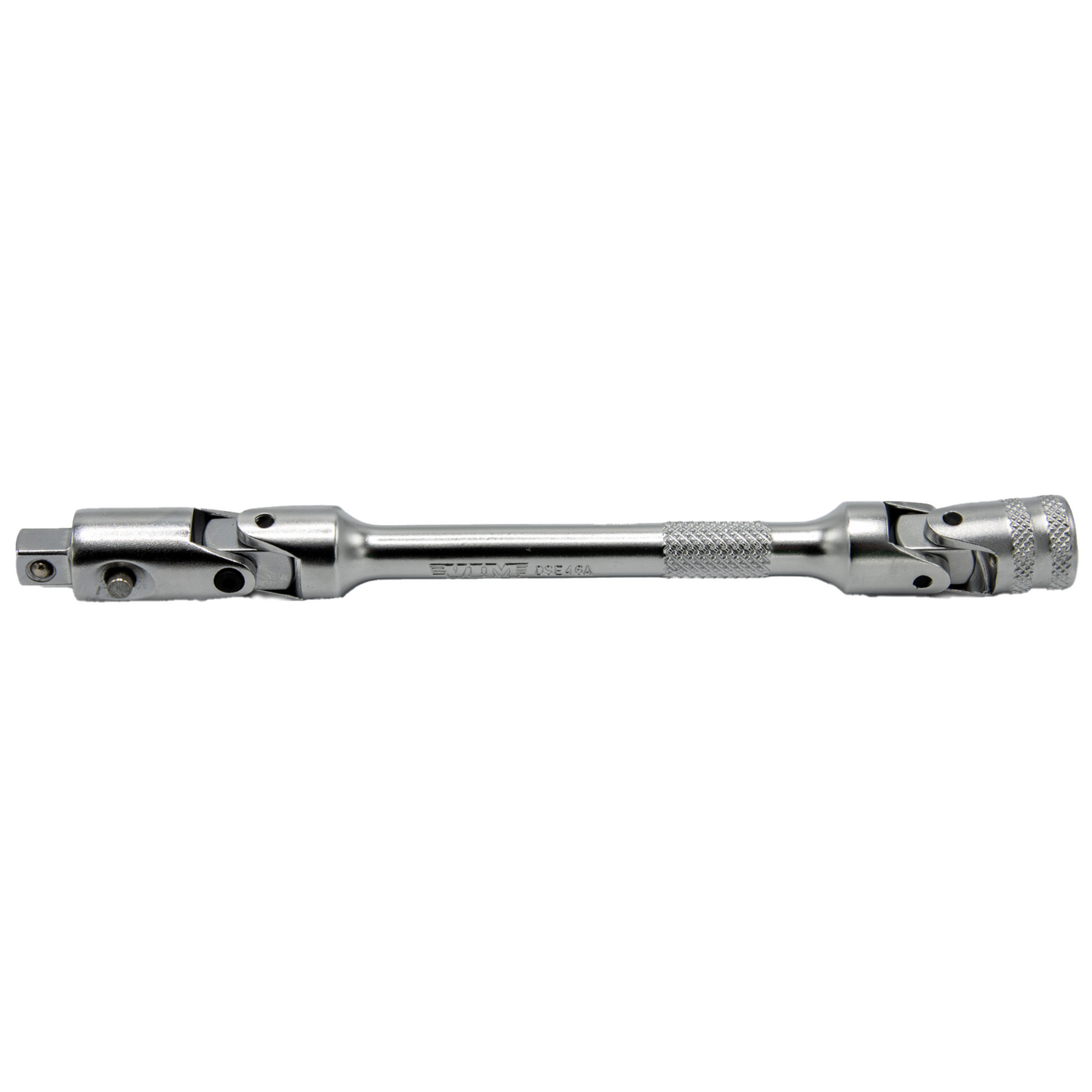 6" OAL 1/4" Dr. Double Joint Universal Locking Extension with Spring-Loaded Male End