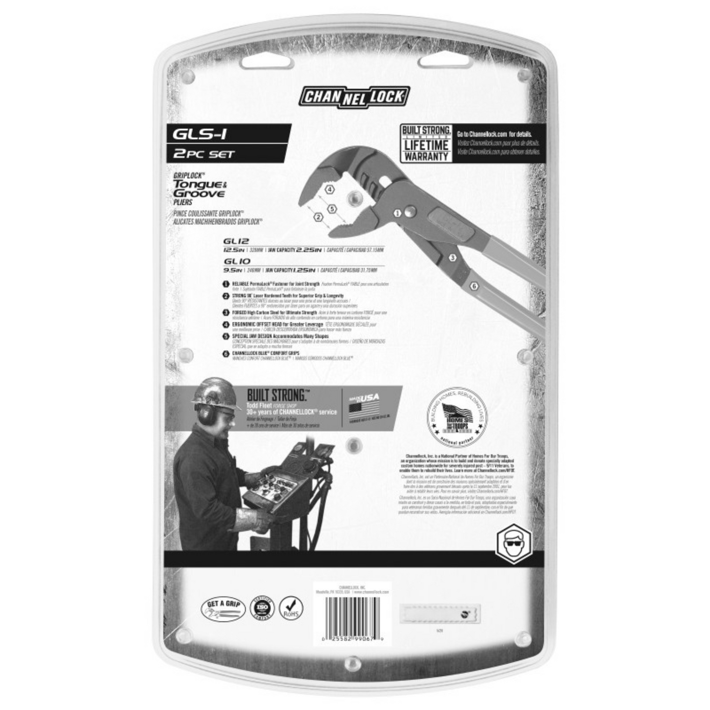 Channellock 2pc GRIPLOCK® Tongue & Groove Pliers Set