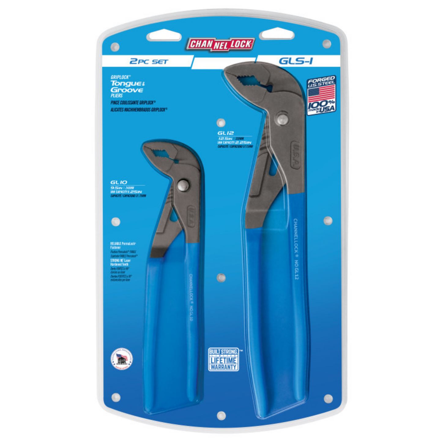 Channellock 2pc GRIPLOCK® Tongue & Groove Pliers Set