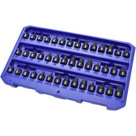 Astro Pneumatic - 42-Piece 1/4″ Drive Low Profile Nano Impact Bit Socket Set