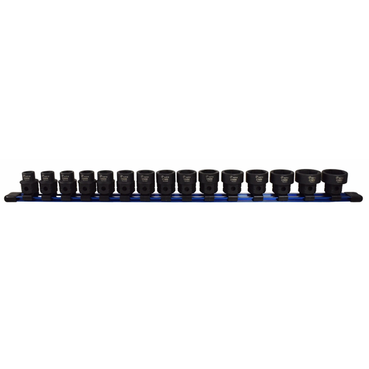 Astro Pneumatic - 15pc 1/2" Drive Low Profile Nano Impact Sockets - Metric