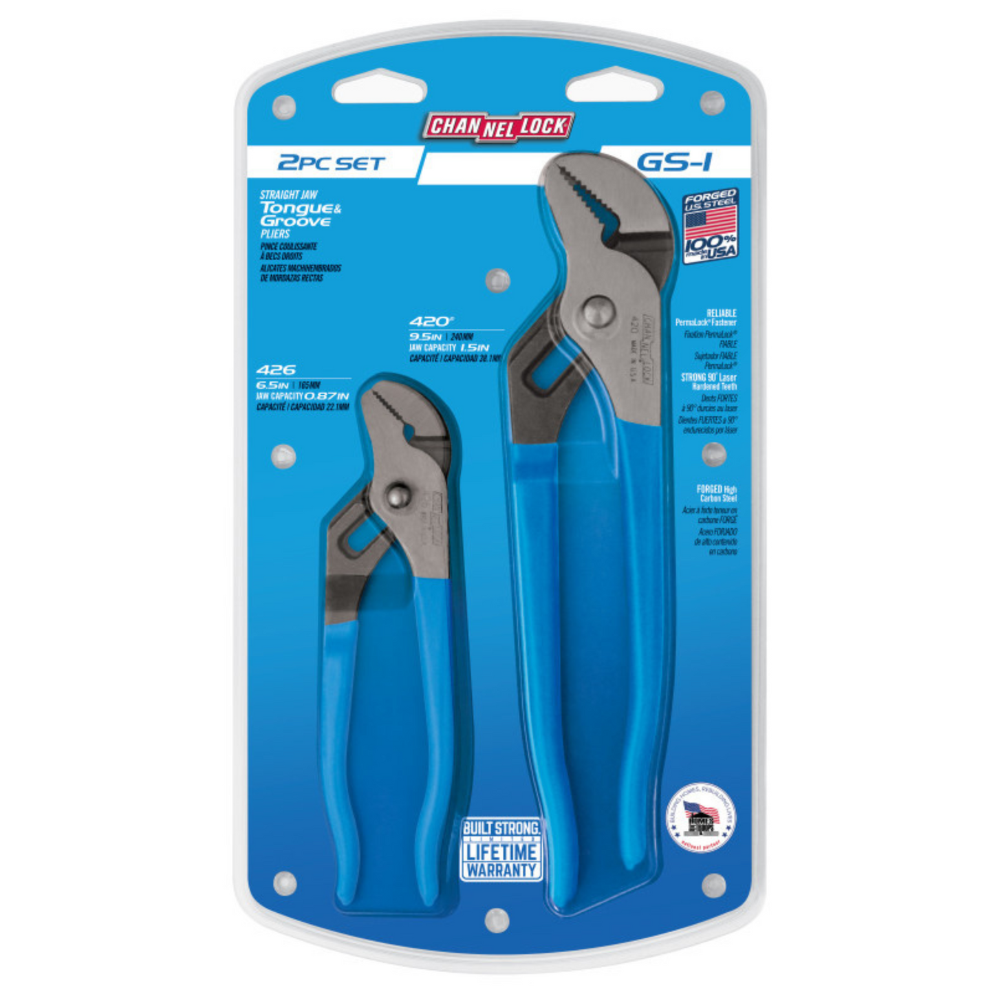 Channellock 2pc Tongue & Groove Pliers Set