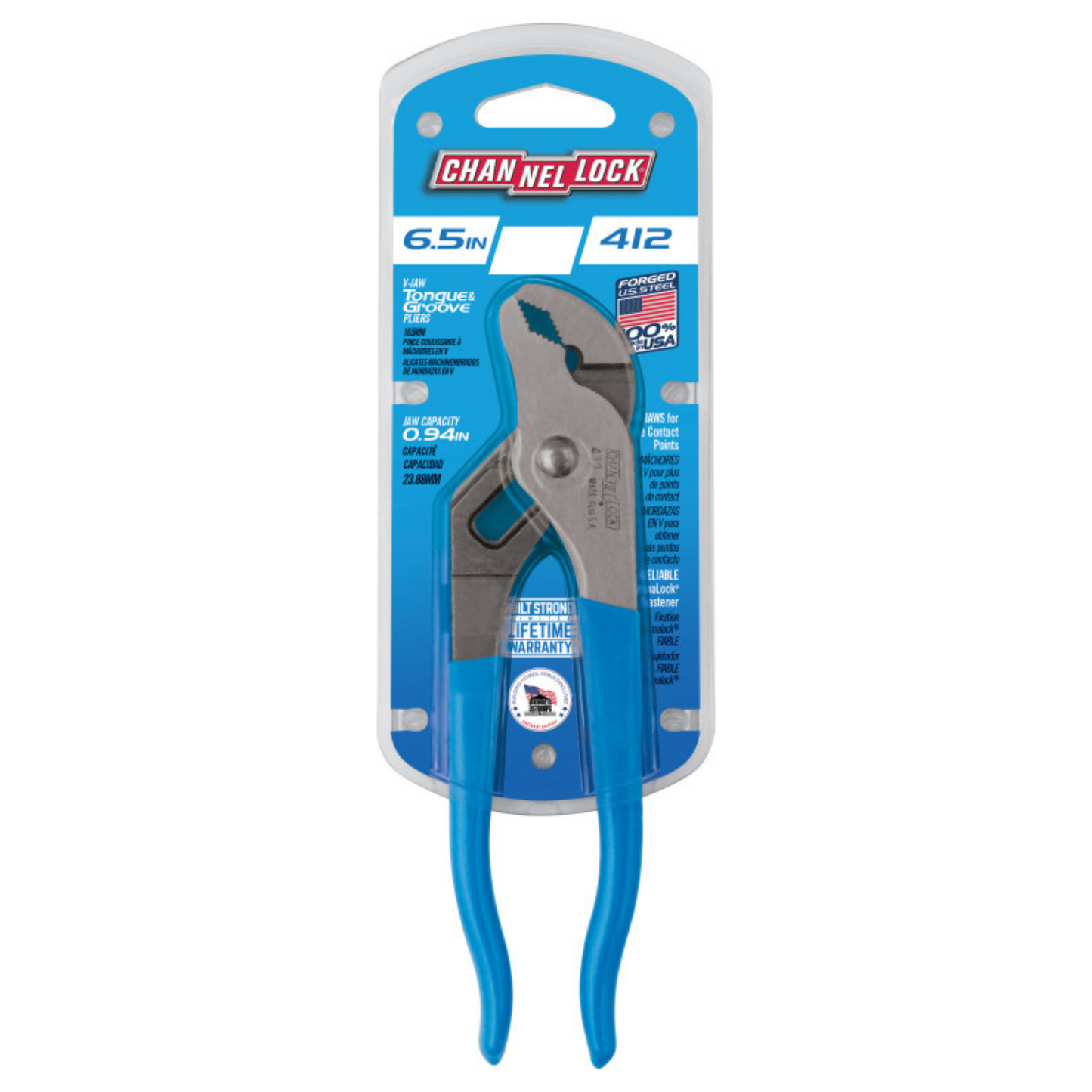 Channellock 6.5-Inch V-Jaw Tongue & Groove Pliers