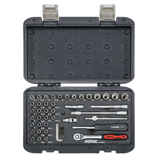 Sonic Tools - MCS Metric Flank Socket 1/4'' - 6 pt, 46-PCS