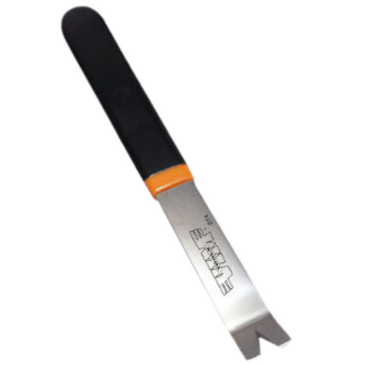 “V” Notch Trim & Tack Tool, Stainless, Dipped Handle