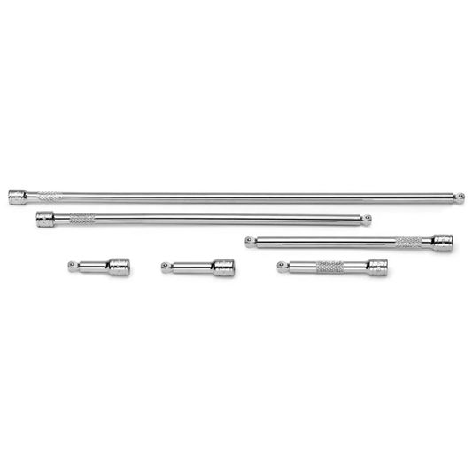 6 Piece 1/4" Drive Chrome Wobble Extension Set
