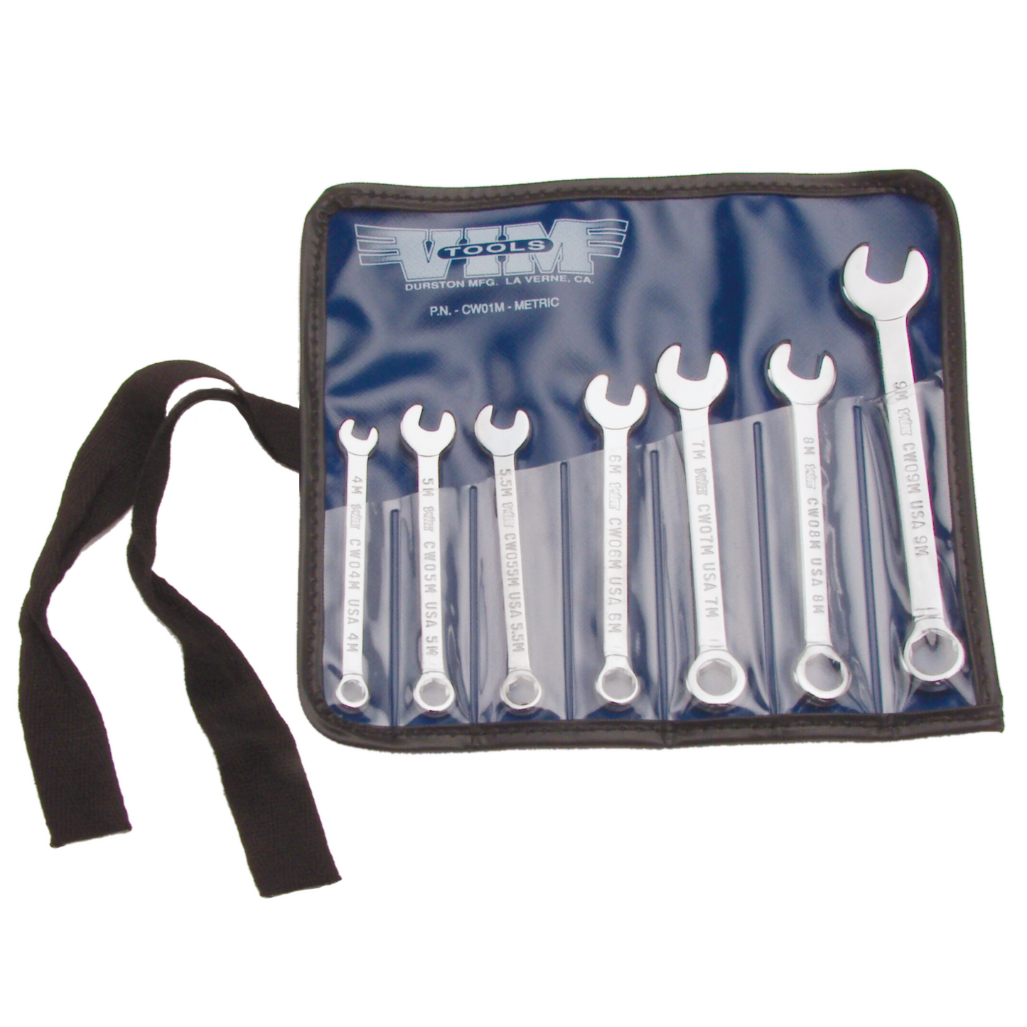 Metric Comb Wrench Set 7 Pcs Tool Roll (4 mm-9 mm)